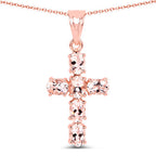 14K Rose Gold Plated 2.58 Carat Genuine Morganite .925 Sterling Silver Pendant