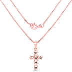 14K Rose Gold Plated 2.58 Carat Genuine Morganite .925 Sterling Silver Pendant