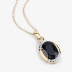 7.50 Carat Genuine Black Sapphire .925 Sterling Silver Pendant