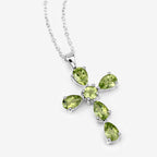 2.24 Carat Genuine Peridot .925 Sterling Silver Pendant