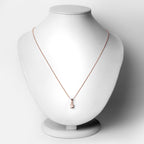 0.70 ct Genuine Morganite .925 Sterling Silver Pendant