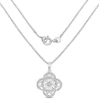 0.57 Carat Genuine White Diamond .925 Sterling Silver Pendant