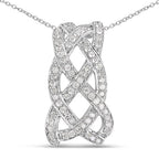 0.54 Carat Genuine White Diamond .925 Sterling Silver Pendant