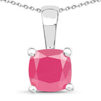 3.00 Carat Genuine Emerald, Glass Filled Ruby & Glass Filled Sapphire .925 Sterling Silver Pendant