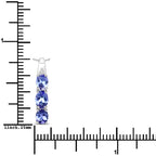 1.11 Carat Genuine Tanzanite and White Diamond .925 Sterling Silver Pendant