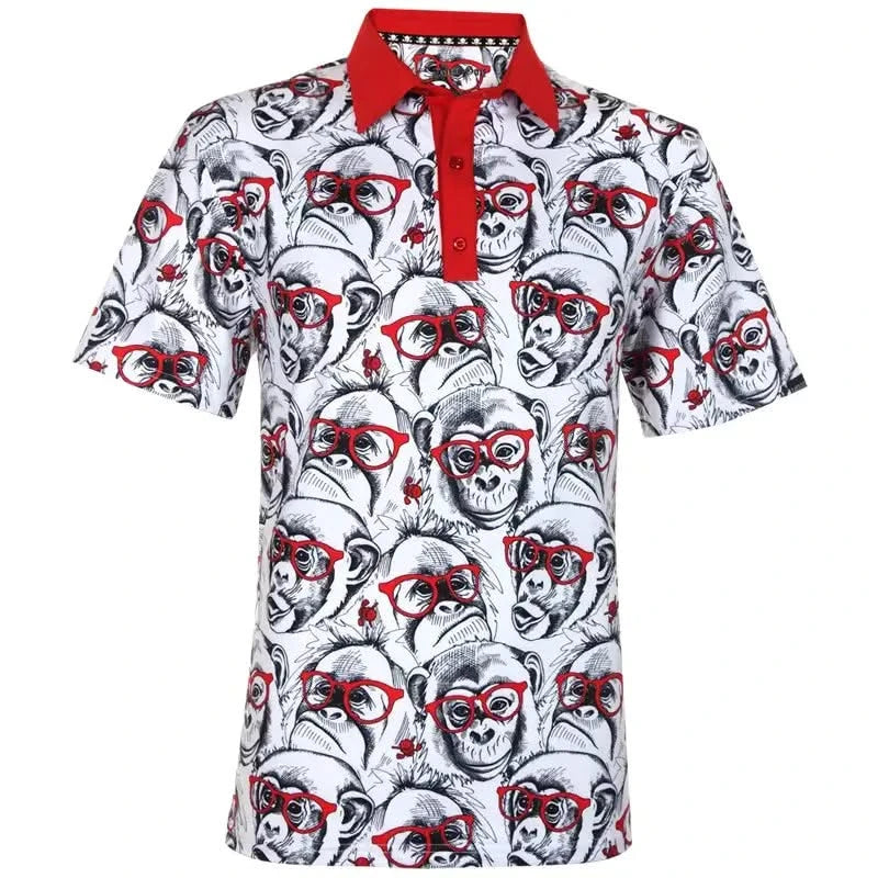 Party Animal Cool-Stretch Men's Golf Polo – Monkey