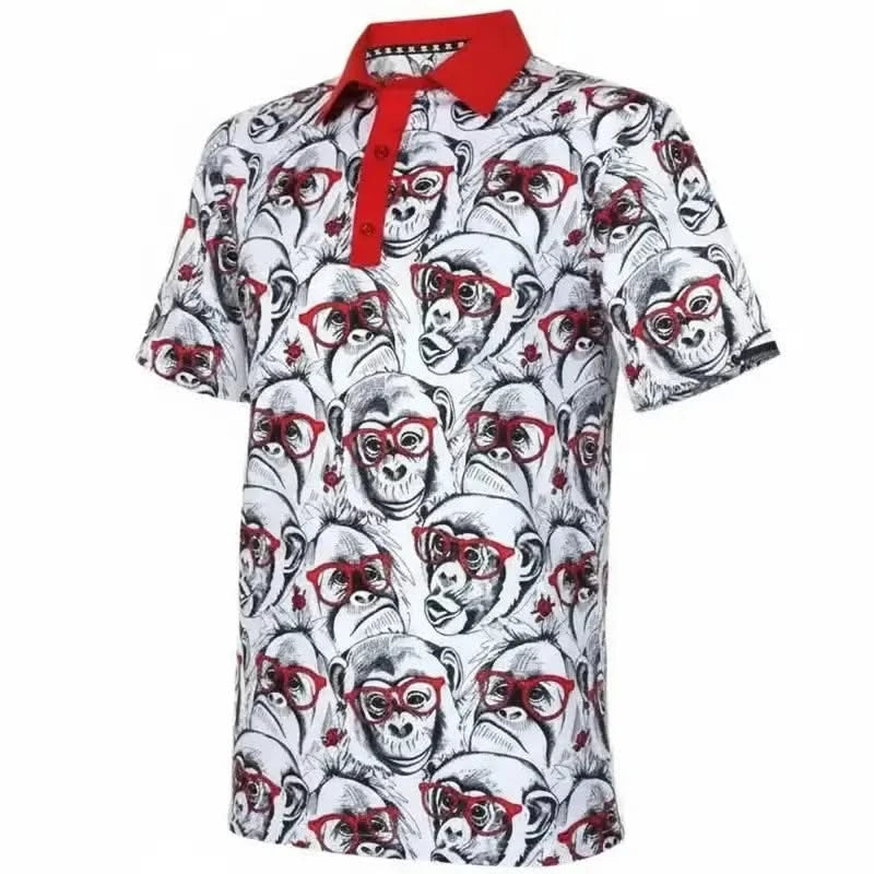 Party Animal Cool-Stretch Men's Golf Polo – Monkey