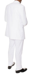 Paul Lorenzo Mens White Slim Fit 2 piece Tuxedo