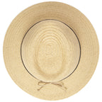 Women's Paperbraid Fedora With Debossed Metallic Snake Band