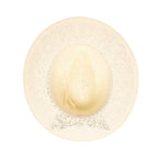 Women's Woven Paper Fedora With Back Knot Band
