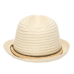 Men's Fedora With Layered Webbing & Raffia Trim