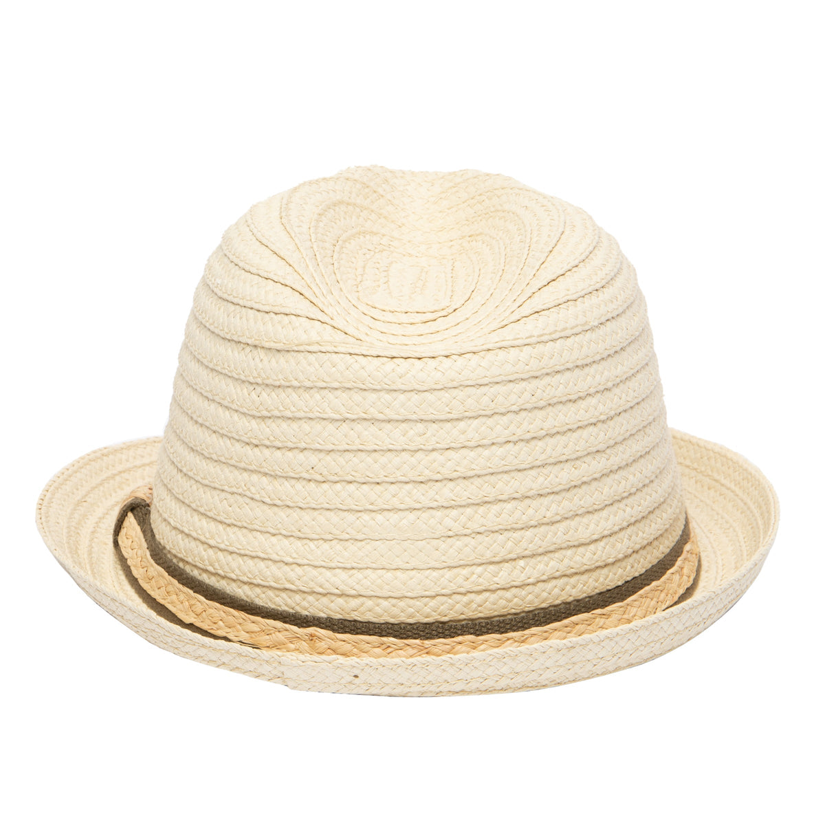 Men's Fedora With Layered Webbing & Raffia Trim