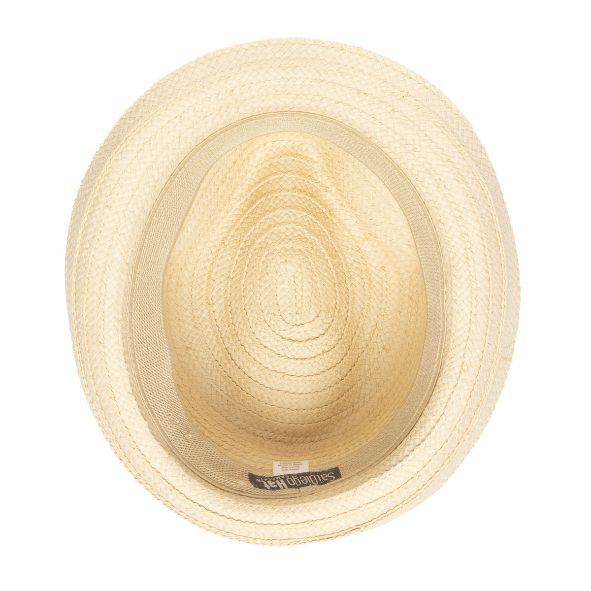 Men's Fedora With Layered Webbing & Raffia Trim