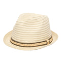 Men's Fedora With Layered Webbing & Raffia Trim