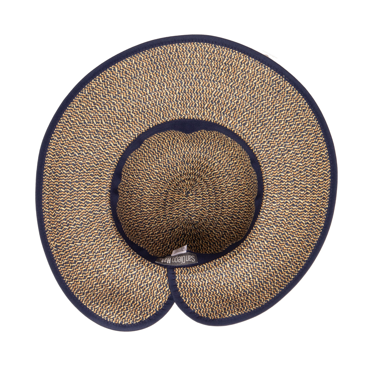 Women's Contrasting Edged Sun Brim Hat with Back Bow