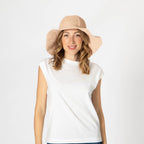 Women's Paper Crochet Floppy Bucket Hat