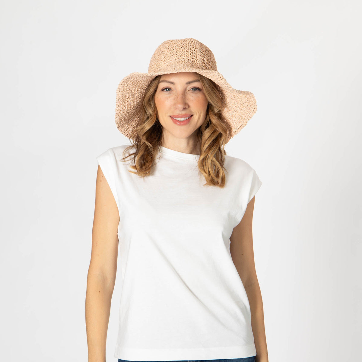 Women's Paper Crochet Floppy Bucket Hat