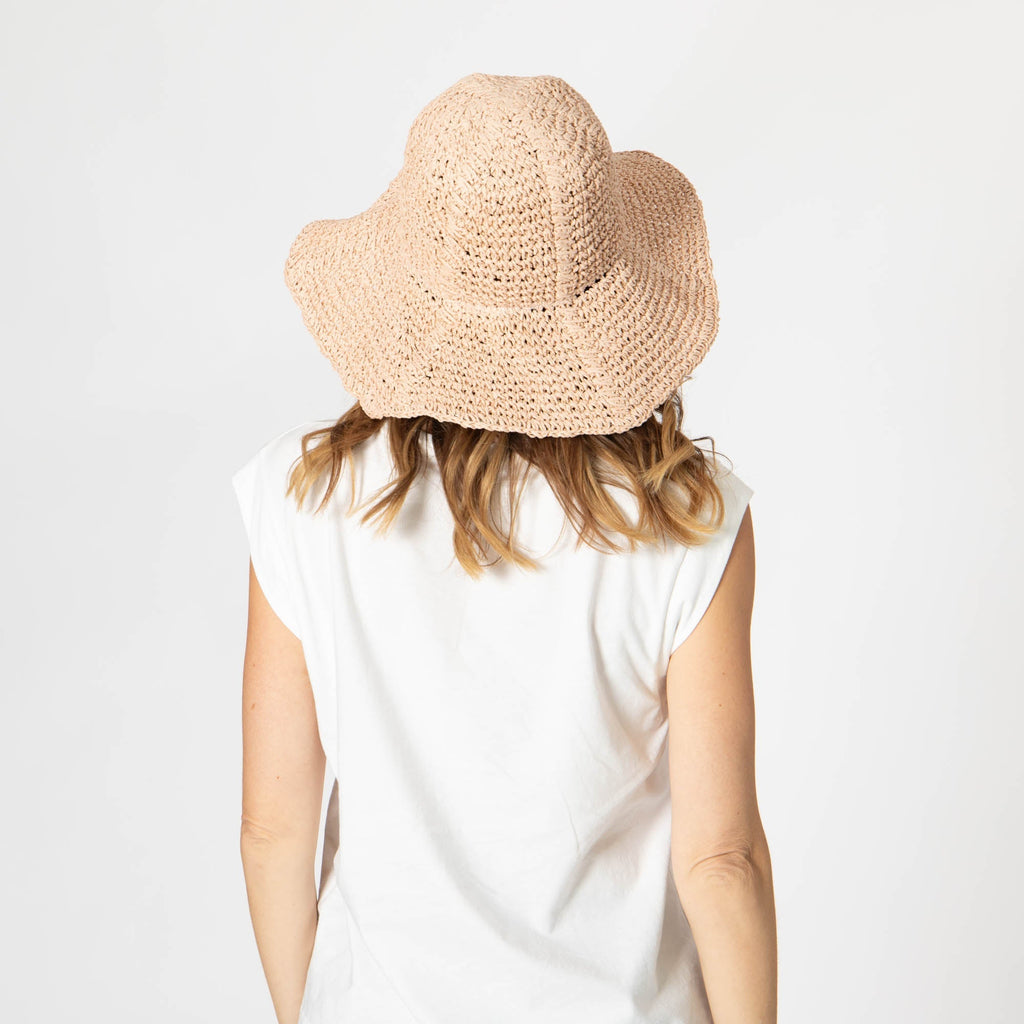 Women's Paper Crochet Floppy Bucket Hat