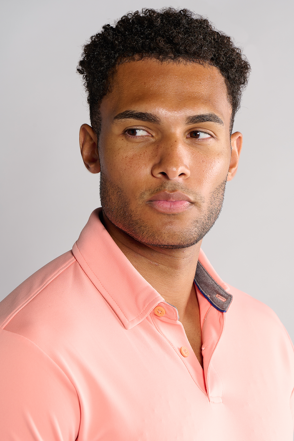 Short Sleeve Polo Solid // Peach
