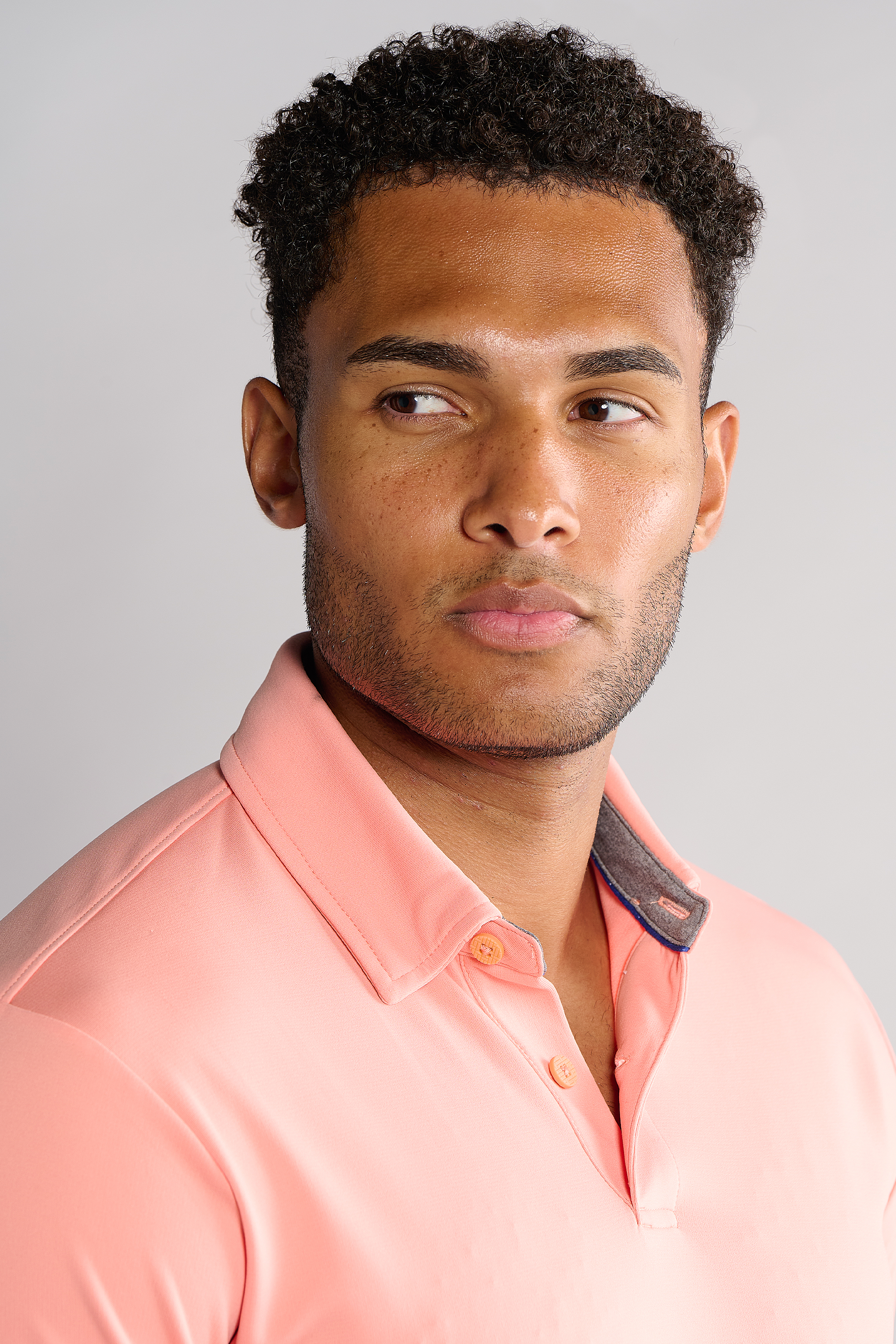 Short Sleeve Polo Solid // Peach