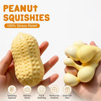 Share 🥜 Stress Nuts Squishy Peanut Stress Ball Funny Gag Gift Office Desk Fidget Toy