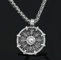 Vikings Helm of Awe Stainless Steel Pendant Necklace
