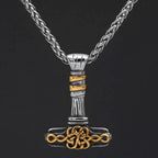 Vikings Mjolnir Celtic Knot Stainless Steel Necklace
