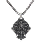 Vikings Warrior and Axe Stainless Steel Necklace
