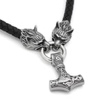 Vikings Wolf Mjolnir Stainless Steel Bracelet