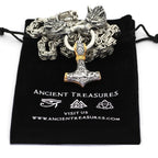 Vikings Wolf Mjolnir Stainless Steel King Chain Necklace