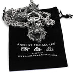 Vikings Geri & Freki Fenrir's Head Stainless Steel Necklace