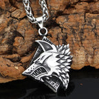 Viking Wolf Fenrir Stainless Steel Pendant & Necklace