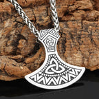 Vikings Triquetra Axe Stainless Steel Pendant & Necklace