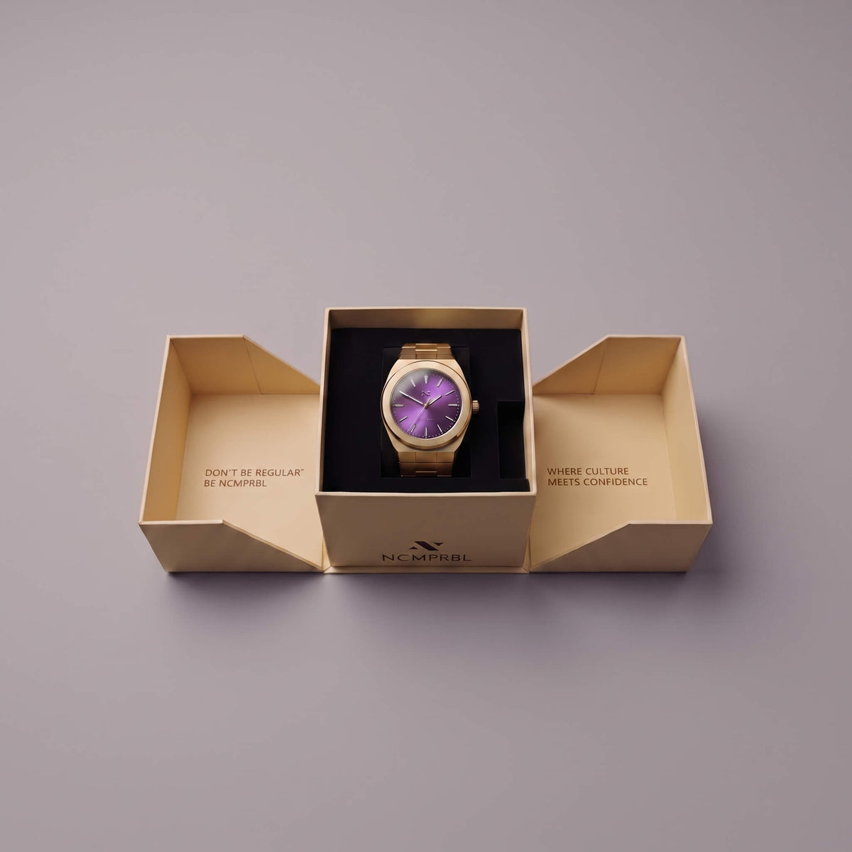 NCMPRBL Elevate Link Peri Swiss Quartz Gold Watch 42mm