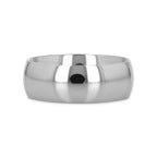 PETERSON Titanium Polished Finish Domed Men’s Wedding Band - 6mm & 8mm
