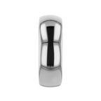 PETERSON Titanium Polished Finish Domed Men’s Wedding Band - 6mm & 8mm