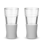 Glass Beer FREEZE™ in Gray, Set of 2