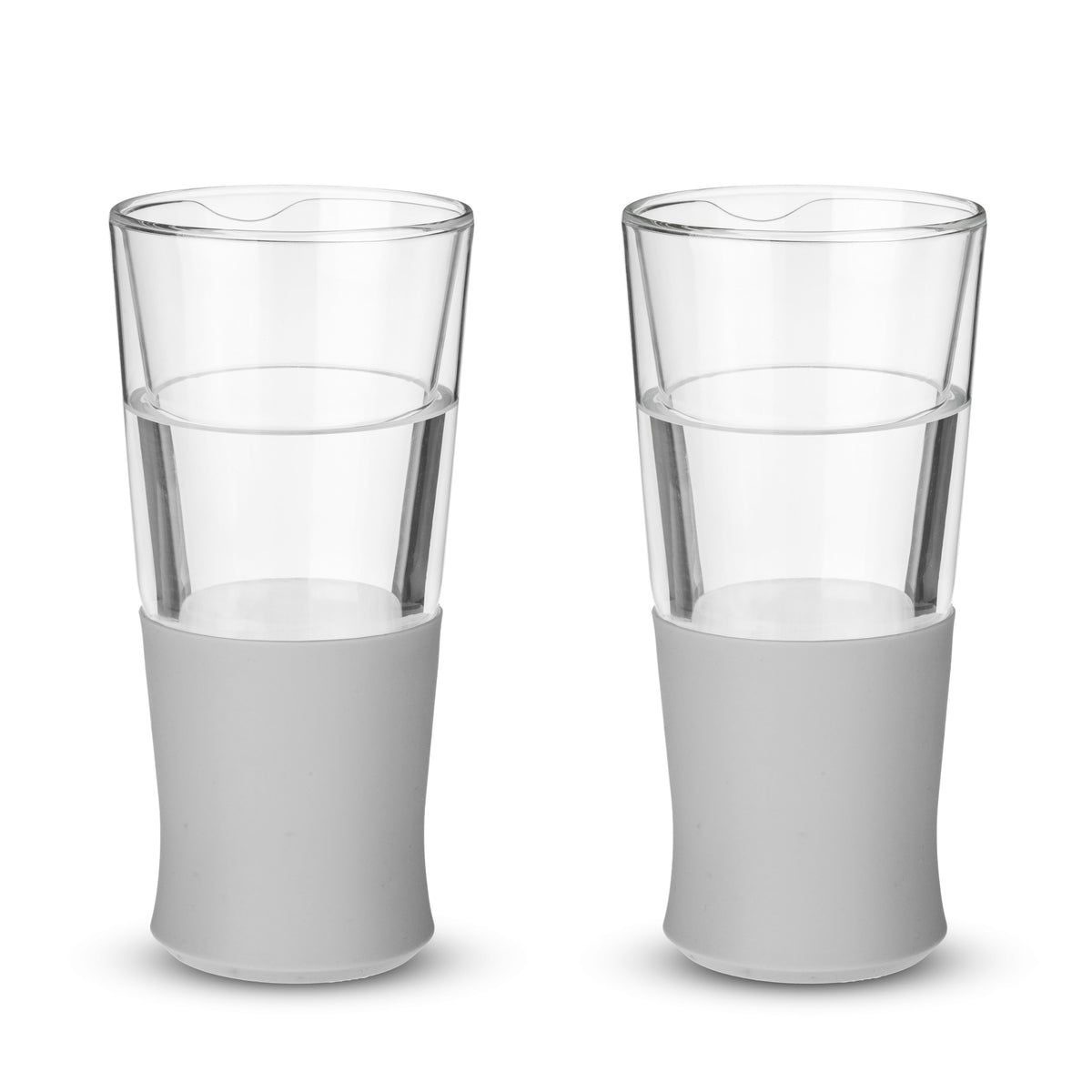 Glass Beer FREEZE™ in Gray, Set of 2