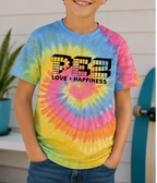 PEZ® Tie-Dye Tee | Love & Happiness - Youth Unisex Graphic T-Shirt