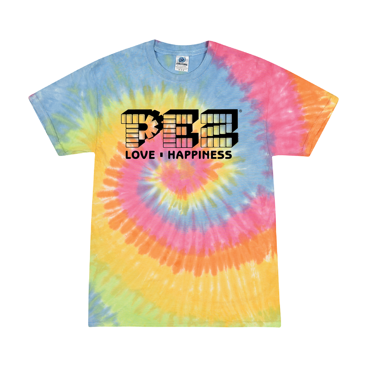 PEZ® Tie-Dye Tee | Love & Happiness - Youth Unisex Graphic T-Shirt