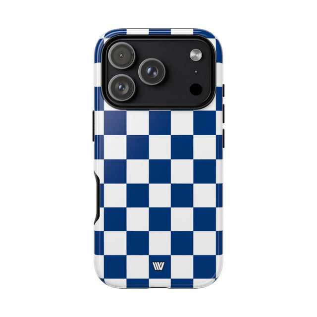BLUE WHITE CHECKERBOARD | Tough Phone Case