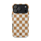 CHESTNUT CHECKERBOARD | Tough Phone Case