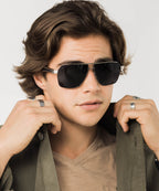 Pierce - Metal & Wood Sunglasses