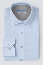 Leader Non-Iron Stripe // Pin Blue