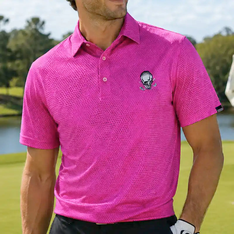 Rogue Cool-Stretch Men's Golf Shirt (Pink)