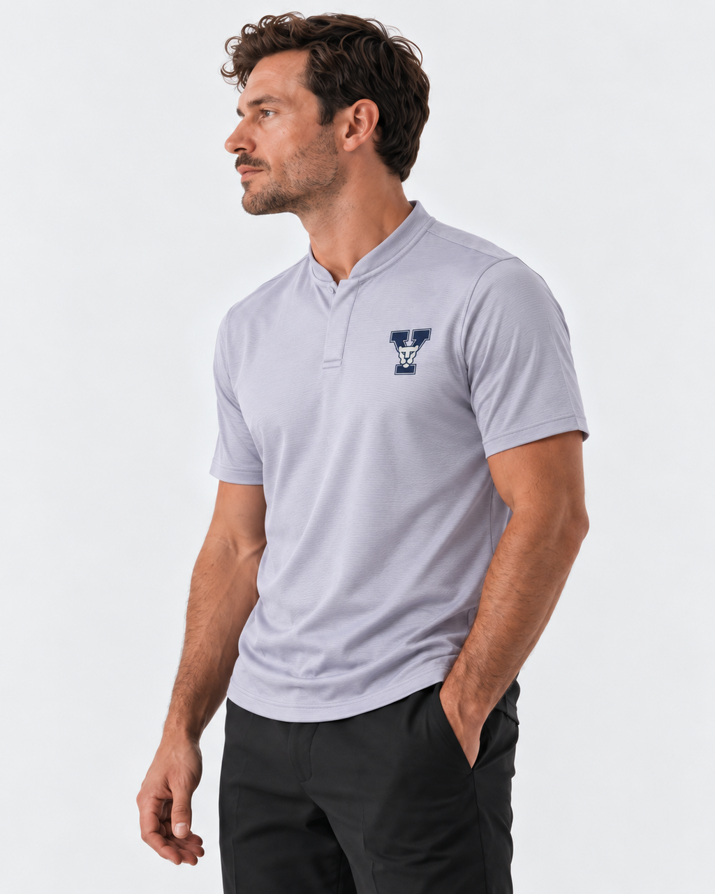 BYU Pinnacle 2.0 Polo Light Grey