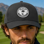 Palm Tree Performance Golf Hat (Black)