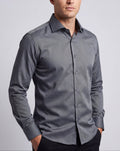 Long Sleeve Shirt with contract trimming // Dual cuffs// contemporary fit- Final Sale