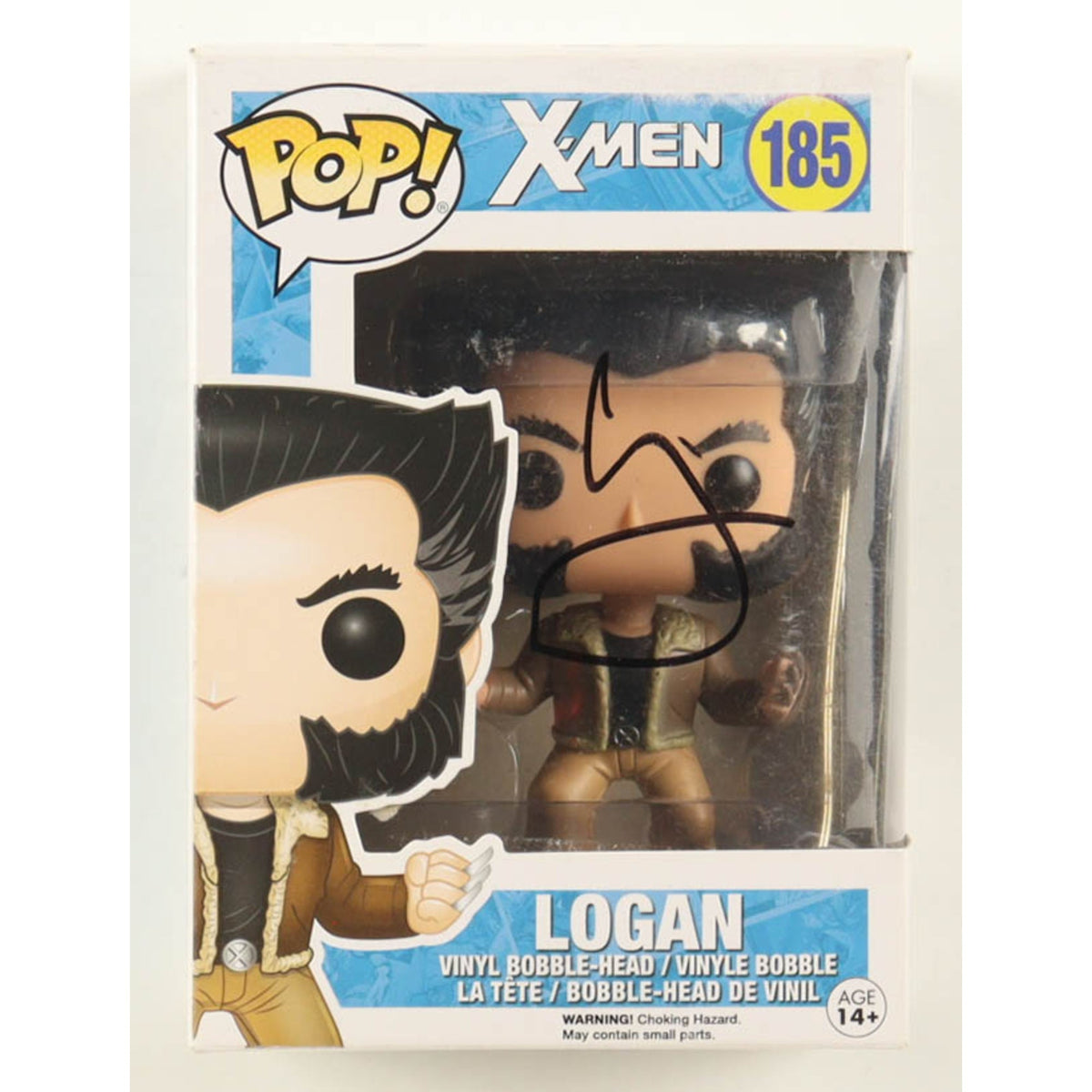 Funko Pop Marvel: Logan (Hugh Jackman Signed) 4-Inch Vinyl Figure #185