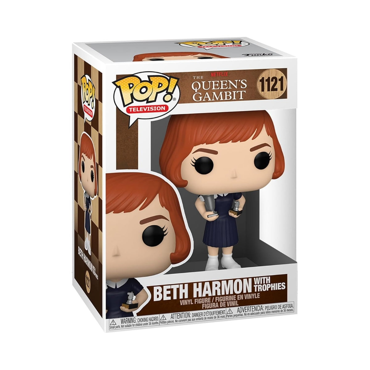 Funko Pop! Netflix The Queen's Gambit Beth Harmon with Trophies #1121 Vinyl Figure